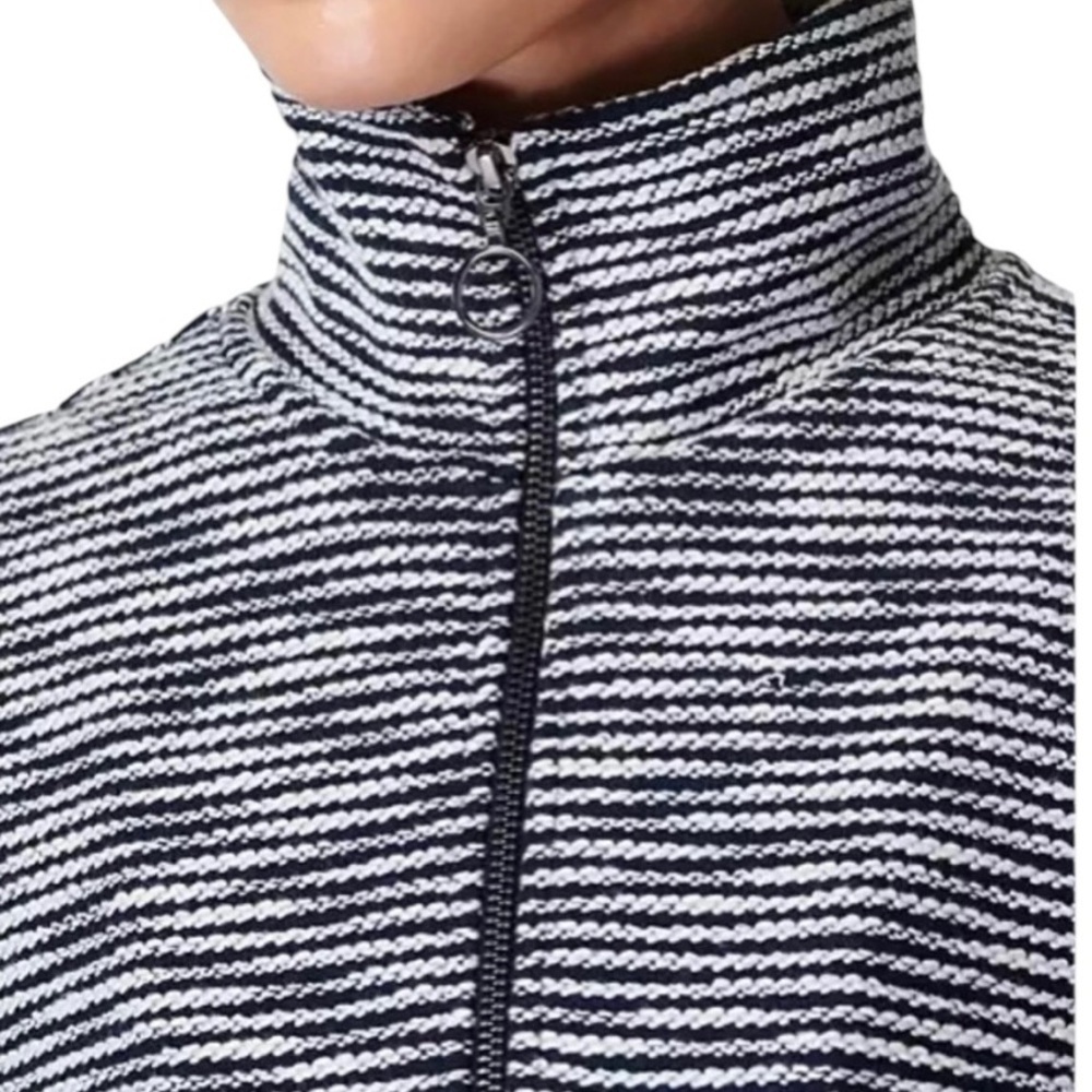 Sweaty Betty | Women’s Black & White Rest Up Half Zip Pullover Sweater ~ Size 4 - Picture 2 of 7